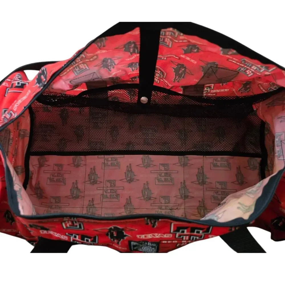 VTG Texas Tech Red Raiders Overnight Duffle Bag 90s NCAA College Broad Bay